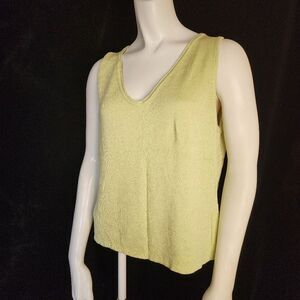 Eileen Fisher Green Knit Tank Top (L)